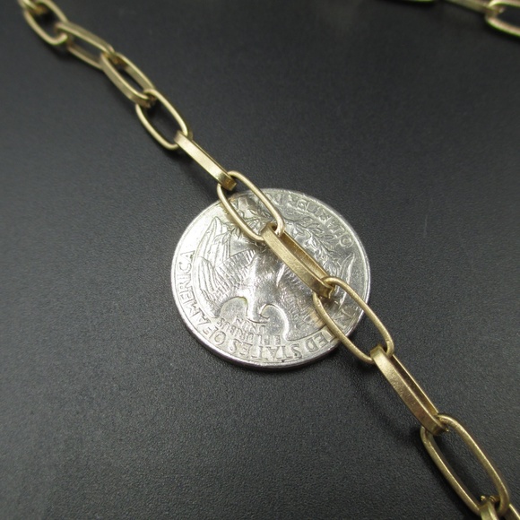 Vintage 21 Inch Stylish Rustic Gold Tone Necklace - Picture 5 of 6